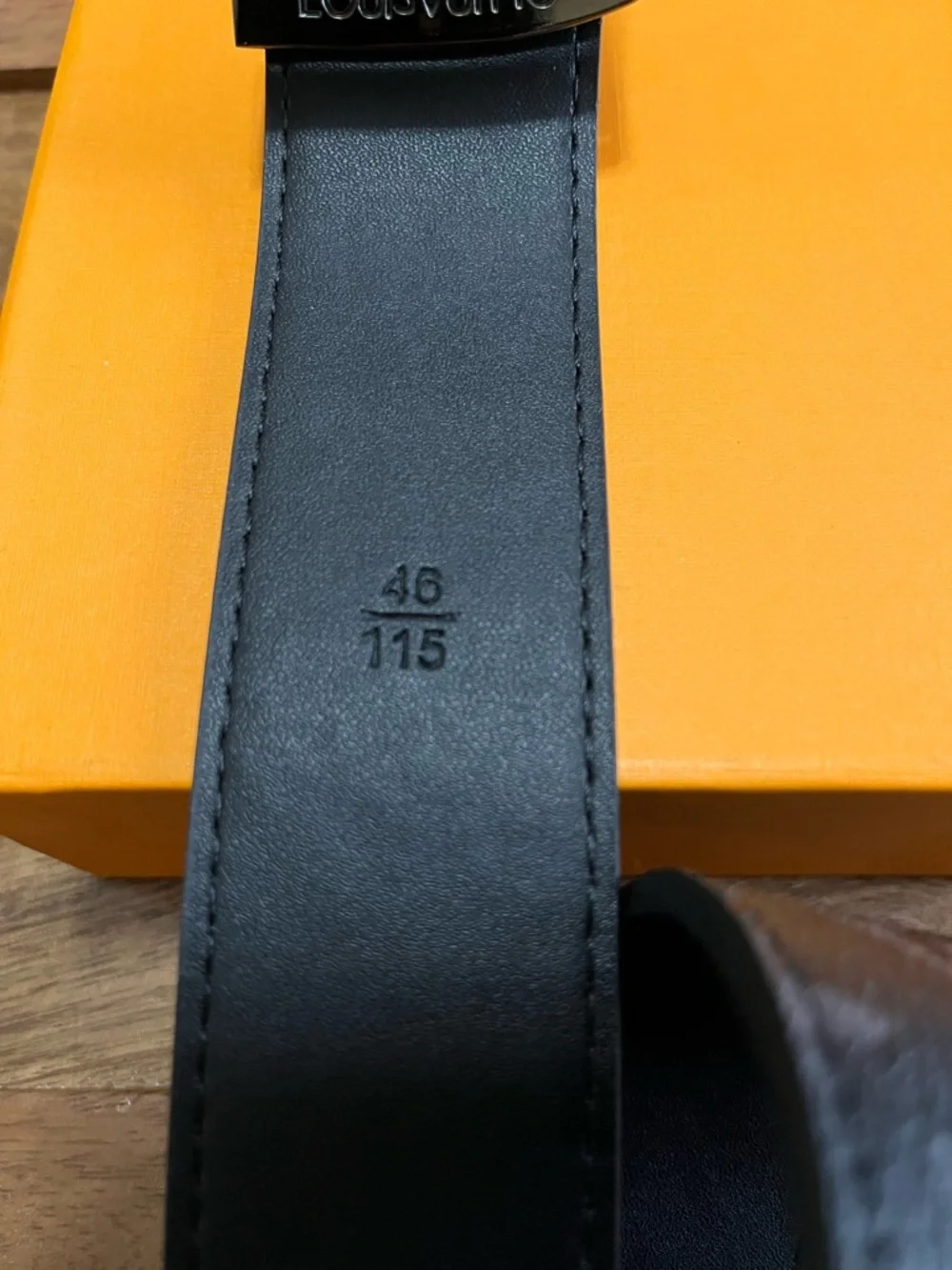 Louis Vuitton Black Monogram Canvas Belt with Black LV Buckle - Picture 3 of 5